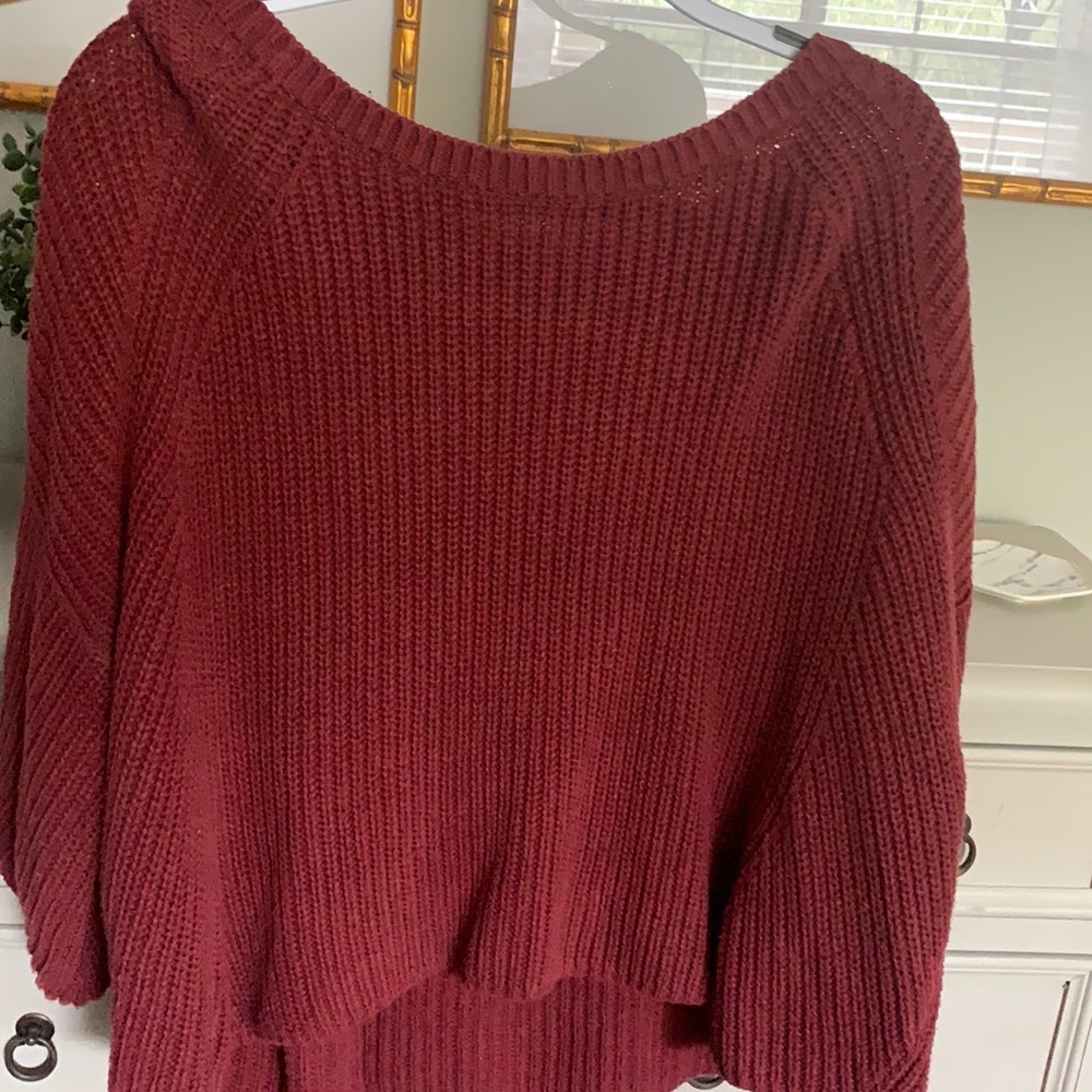 Free People oversized crop sweater